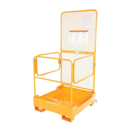 Vestil Yellow Steel Fold Down Work Platform 37" x 37" 600lb Capacity WP-3737-FD